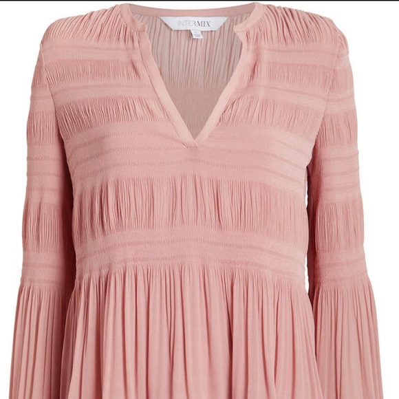 Intermix Blush Pleated Blouse - Picture 2 of 8